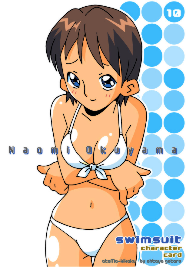 1girl, brown_hair, ohtaya55, ojamajo_doremi, okuyama_naomi, swimsuit, tagme