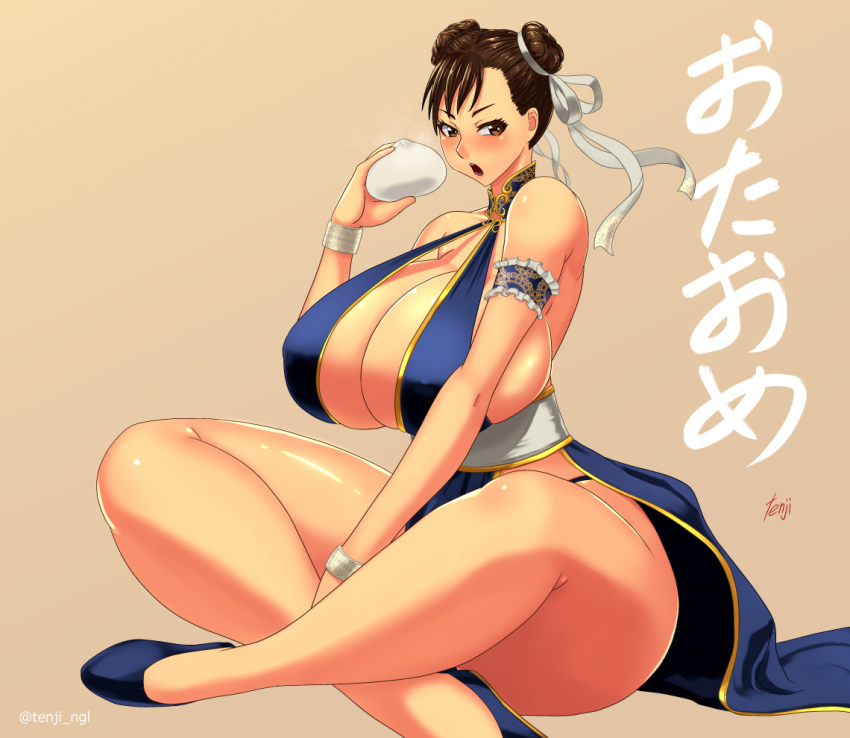 1girl, alternate_costume, bare_legs, bare_shoulders, bracelet, breasts, capcom, china_dress