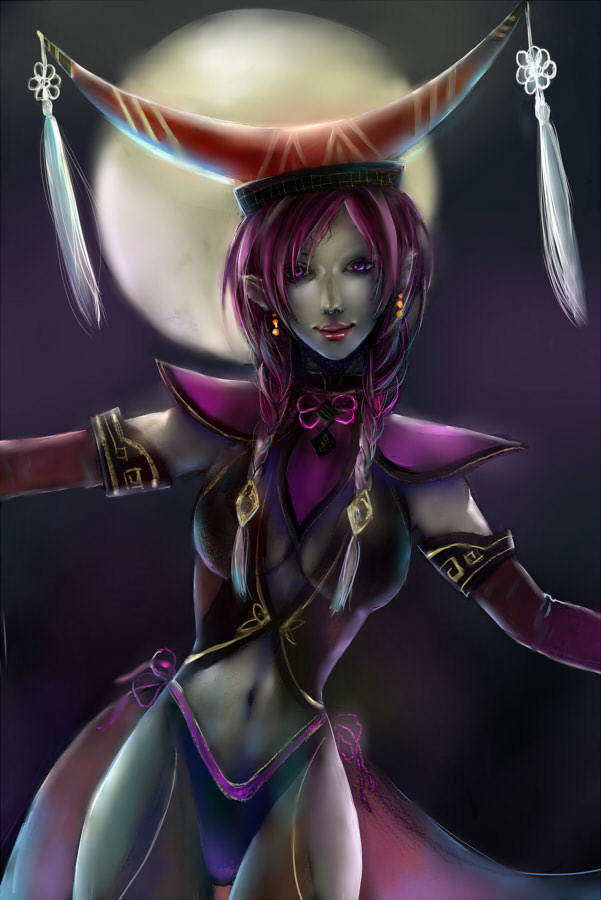 1girl, bad_id, bad_pixiv_id, braid, da_ji, da_ji_(musou_orochi), detached_sleeves, female_focus