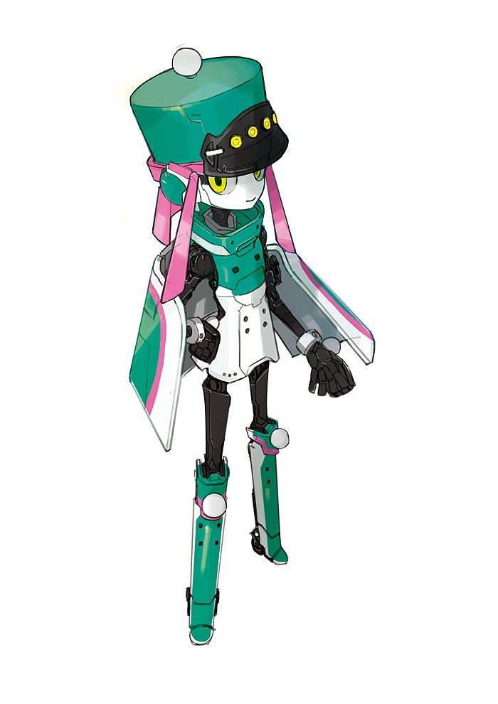 1girl, android, boots, closed_mouth, colored_skin, female_focus, h5_hayabusa_(shinkalion), hat