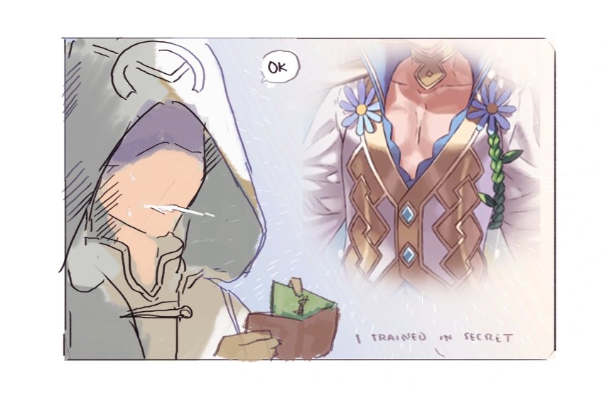 alfonse_(fire_emblem), alfonse_(spring_prince)_(fire_emblem), androgynous, blue_background, comic, english_text, fire_emblem, fire_emblem_heroes