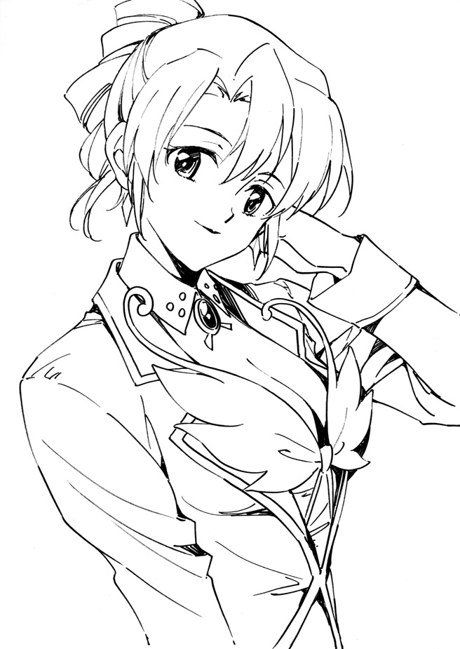 1990s_(style), 1girl, agahari, agent_aika, aika_(series), arm_at_side, breasts, brooch