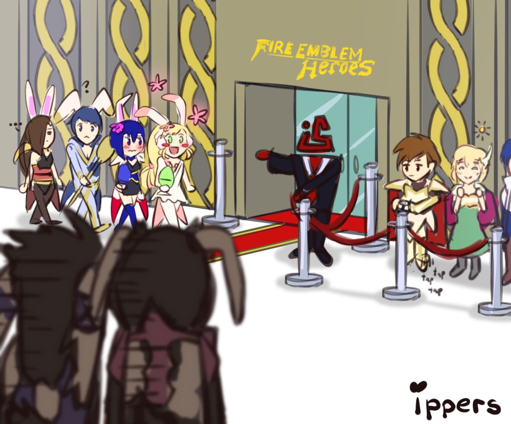 alfonse_(fire_emblem), alfonse_(spring_prince)_(fire_emblem), animal_ears, armor, blonde_hair, blue_eyes, blue_hair, breasts