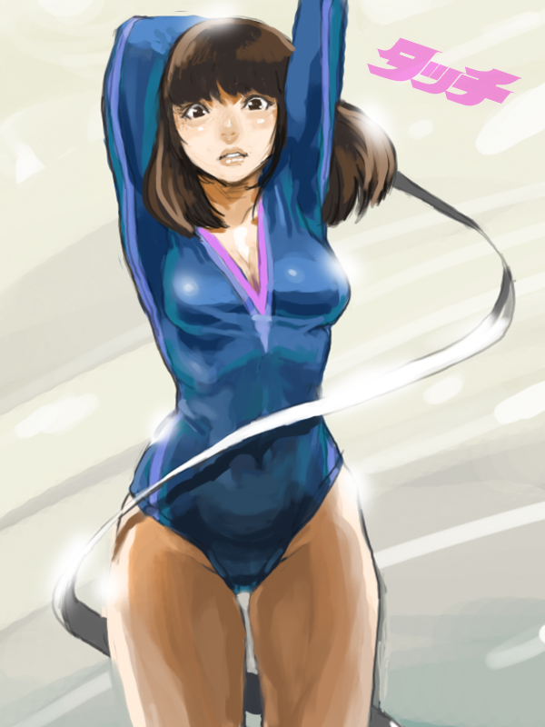 asakura_minami, bad_id, bad_pixiv_id, daichan_mona, gymnastics, leotard, rhythmic_gymnastics, ribbon