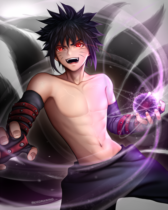 1boy, black_hair, male_focus, naruto_(series), naruto_shippuuden, red_eyes, reizdrawing, road_to_ninja:_naruto_the_movie