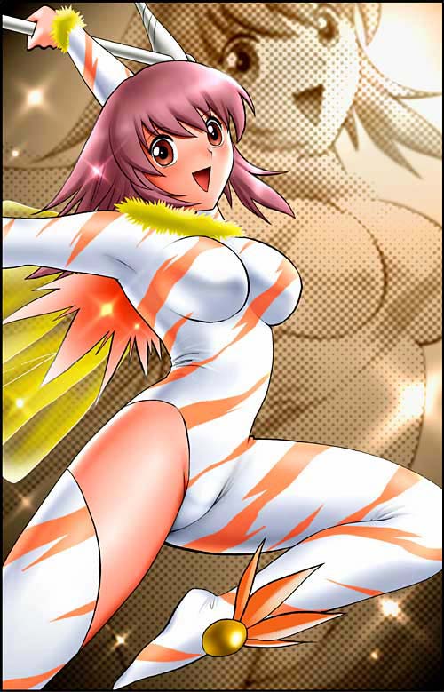 00s, 1girl, acrobatics, asymmetrical_clothes, bodysuit, breasts, brown_eyes, female_focus, jpeg_artifacts, kaleido_star, large_breasts, leotard, looking_at_viewer, medium_breasts, naegino_sora, open_mouth, purple_hair, red_hair, shingyouji_tatsuya, short_hair, single_pantsleg, skin_tight, smile, solo, trapeze_(object), unitard, zoom_layer