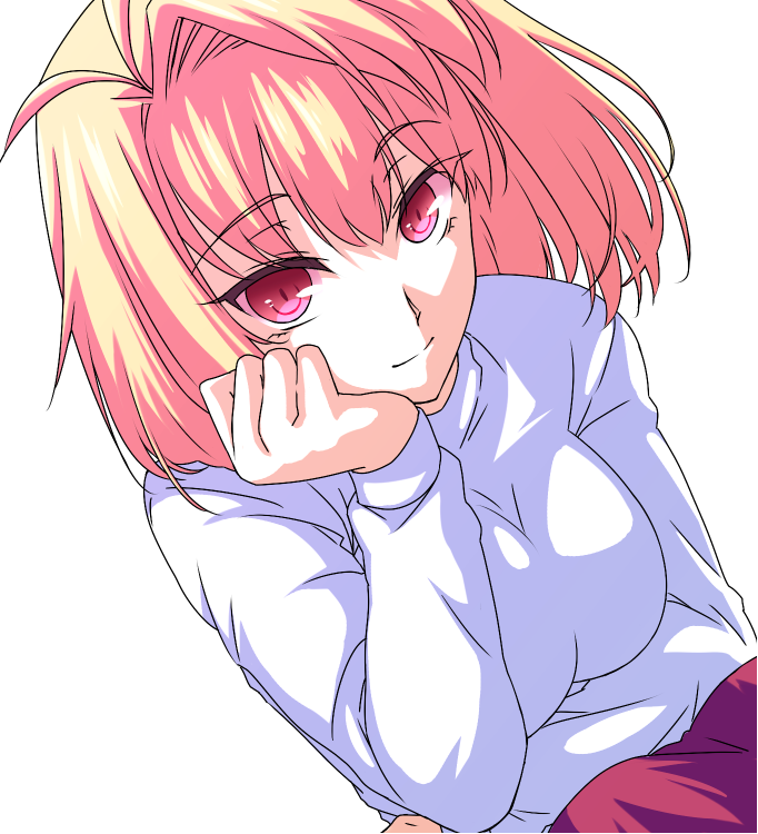 1girl, arcueid_brunestud, bad_id, bad_pixiv_id, blonde_hair, bob_cut, eteraito, female_focus