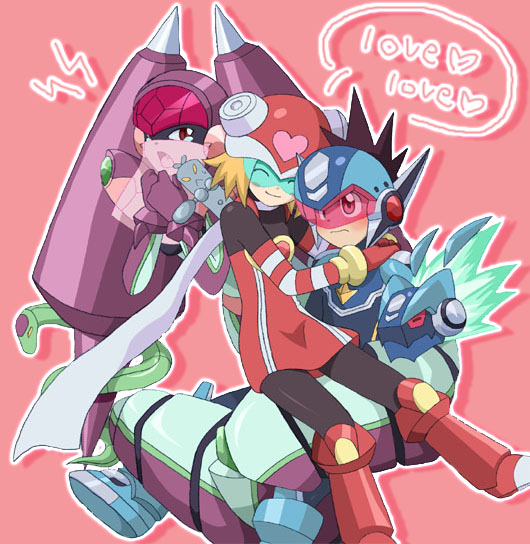 1boy, 2girls, black_hair, blonde_hair, blush, bodysuit, child, embarrassed