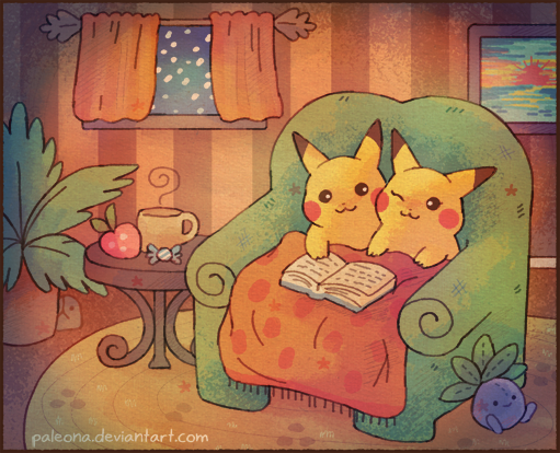 :3, ;3, berry, berry_(pokemon), blanket, blush_stickers, book, carpet