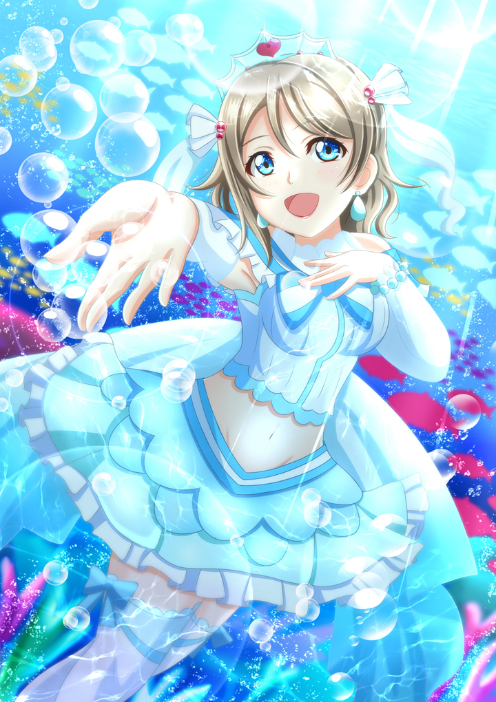 1girl, birthday, blue_eyes, breasts, bubble, do10nn, earrings, female_focus