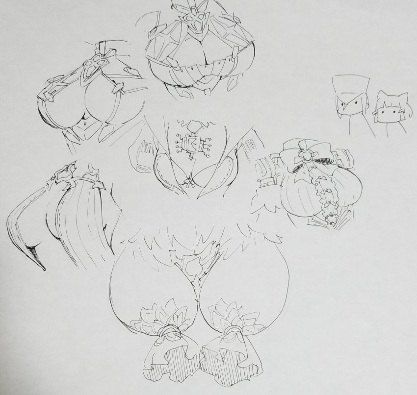 ._., 6+girls, bad_id, bad_pixiv_id, bag, bra, breast_envy, breasts