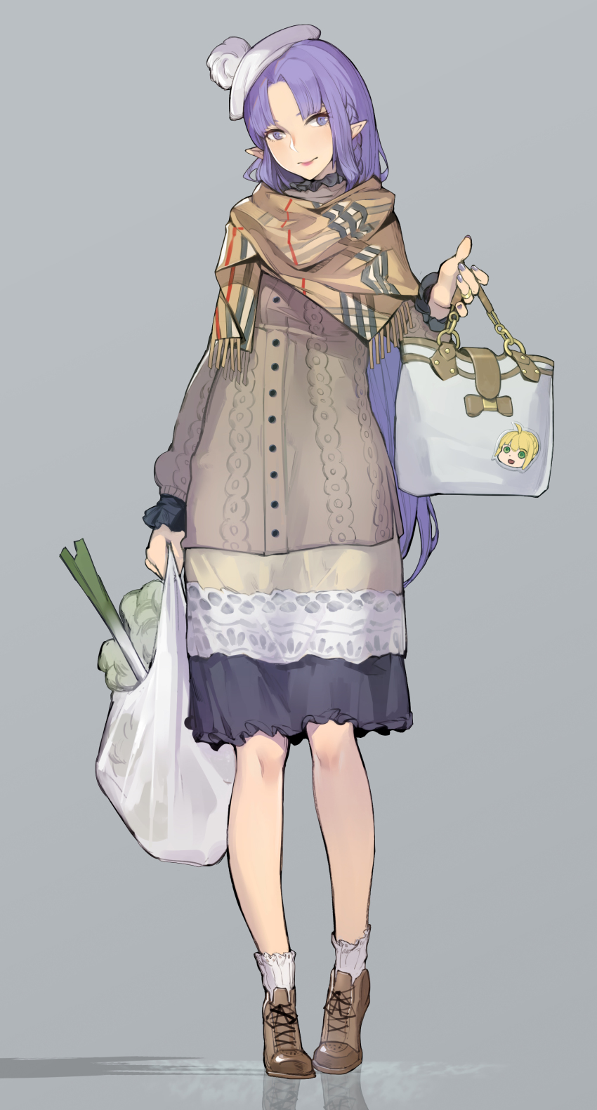 1girl, absurdres, ahoge, alternate_costume, artoria_pendragon_(fate), bag, blonde_hair, blush