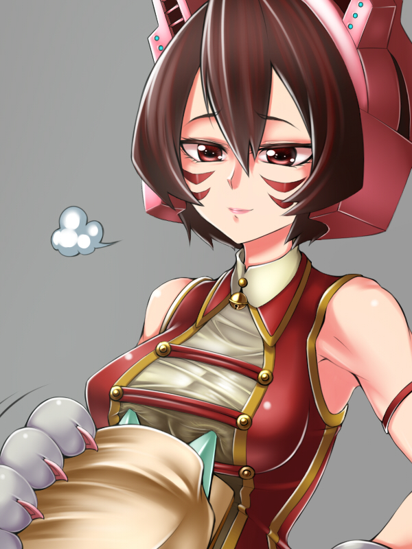 10s, 1boy, 1girl, akx90000, animal_hands, aunt_and_nephew, bare_shoulders, baseball_cap