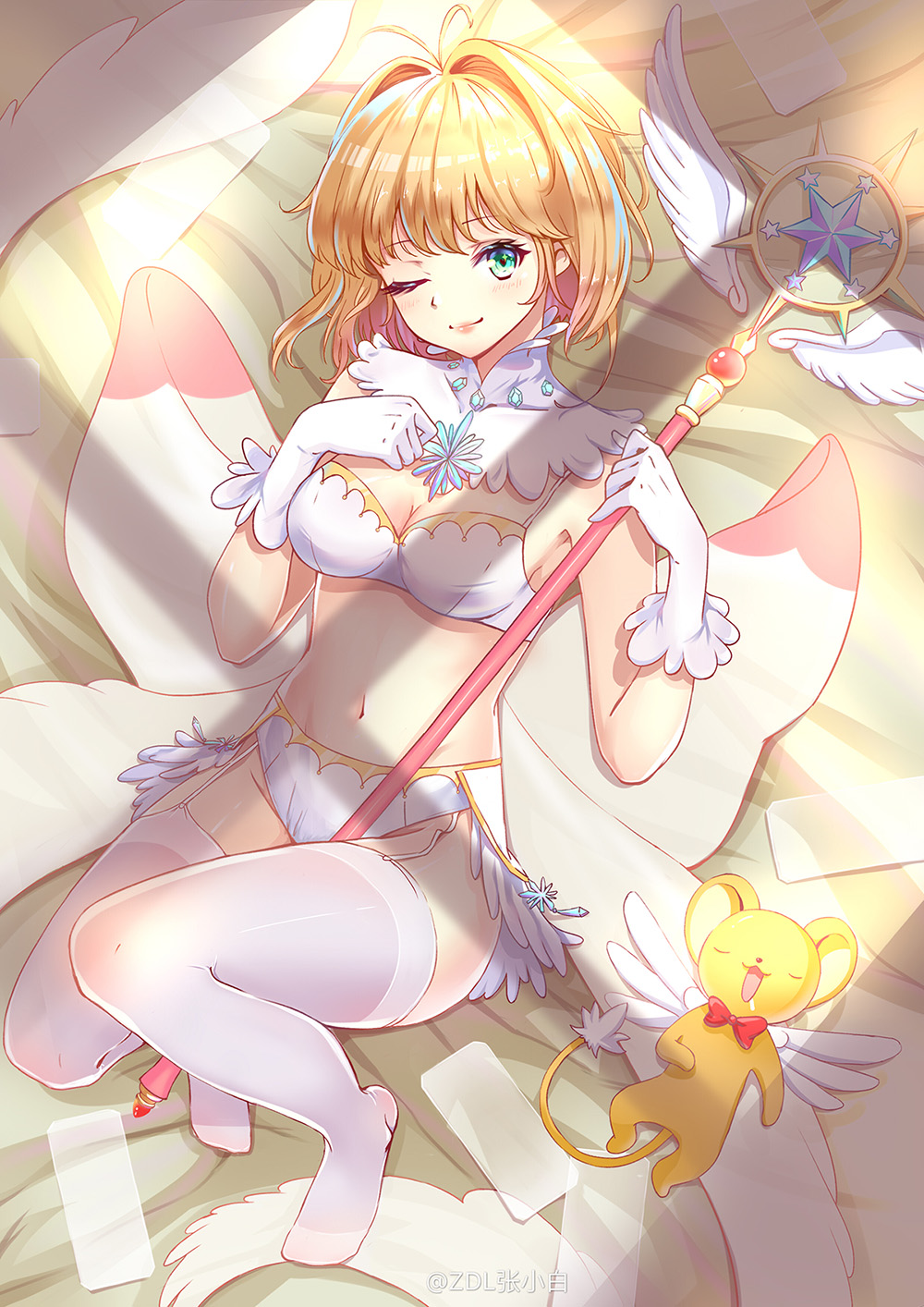 1girl, aged_up, ahoge, bra, breasts, brown_hair, cardcaptor_sakura, cardcaptor_sakura_clear_card_arc