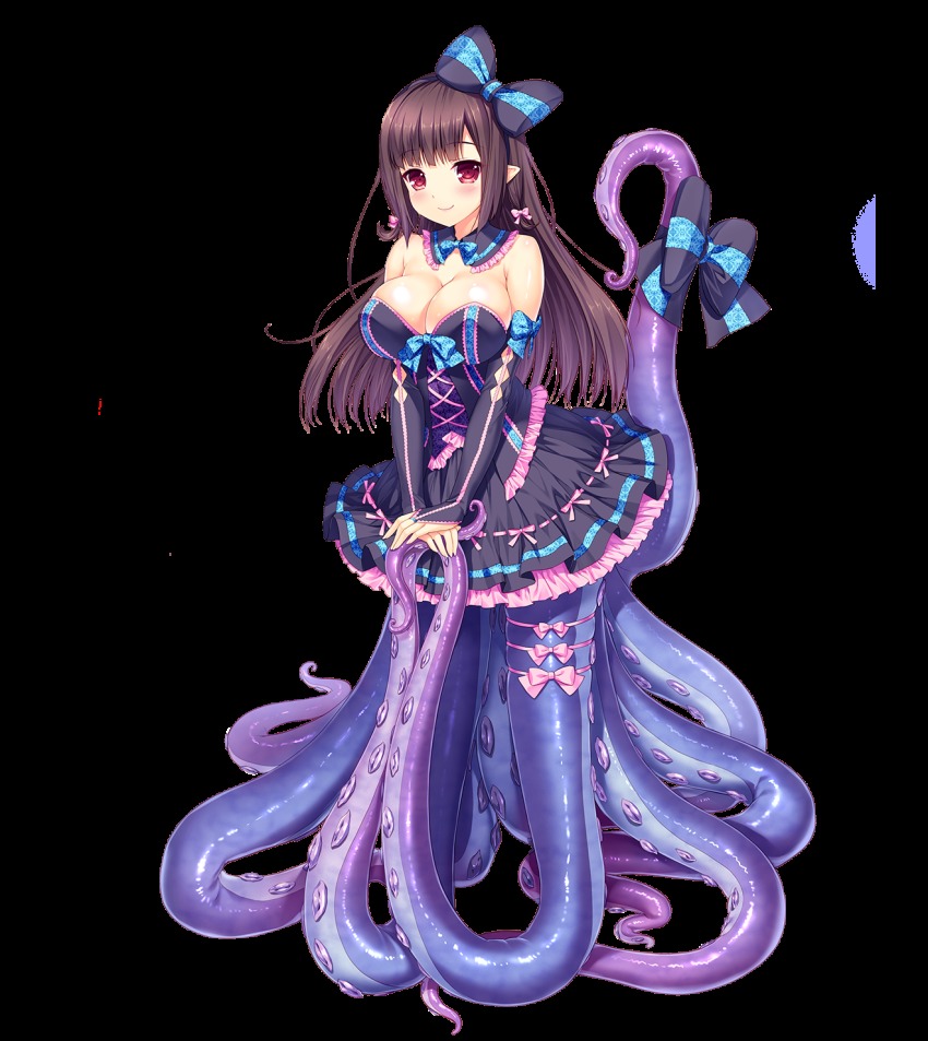 1girl, black_hair, bow, breasts, elbow_gloves, full_body, gloves, hair_bow