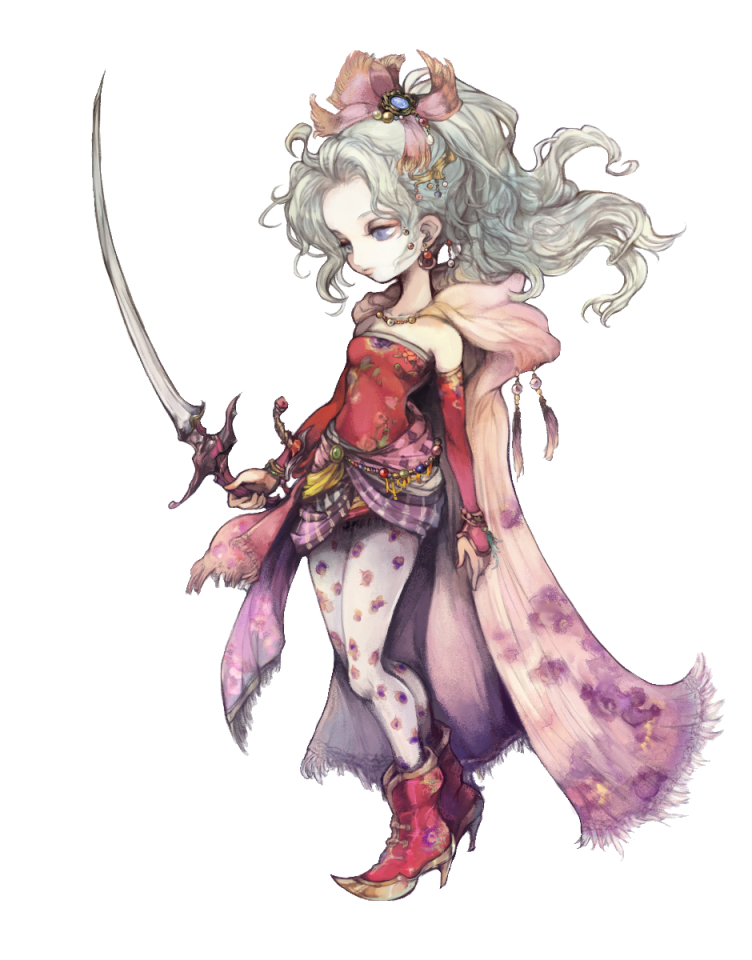 1girl, an'ninsou, blue_eyes, boots, breasts, commentary_request, detached_sleeves, earrings