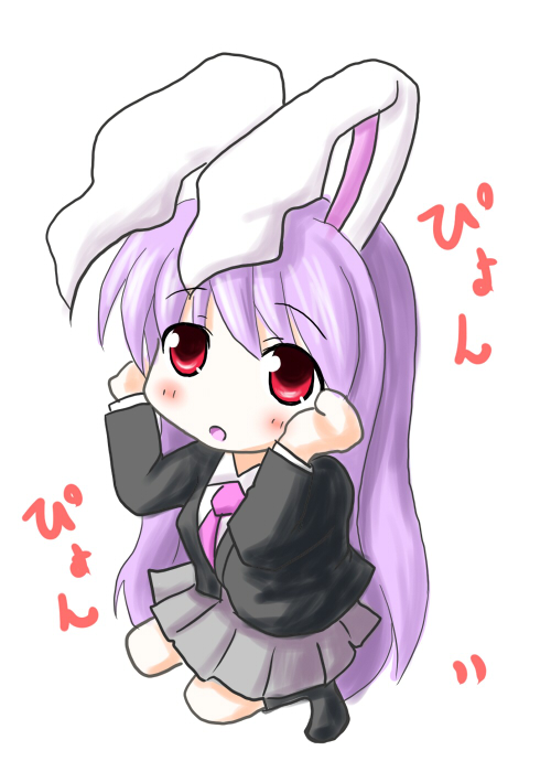1girl, animal_ears, bad_id, bad_pixiv_id, rabbit_ears, chibi, darkside, darkside_(pixiv98115)