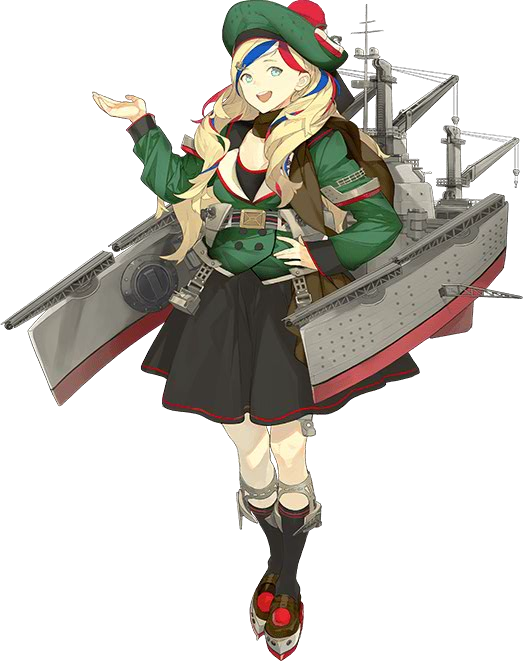 1girl, akira_(kadokawa), alternate_costume, anchor_hair_ornament, beret, blue_hair, buttons, commandant_teste_(anniversary)_(kancolle), commandant_teste_(kancolle), double-breasted, female_focus, full_body, hair_ornament, hat, kantai_collection, multicolored_clothes, multicolored_hair, official_art, red_hair, rigging, solo, streaked_hair, swept_bangs, transparent_background