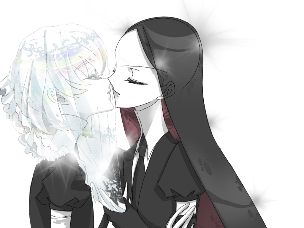 2others, androgynous, bad_id, bad_pixiv_id, black_hair, bort, colored_eyelashes, diamond_(houseki_no_kuni)