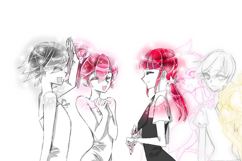 6+others, ^_^, androgynous, bad_id, bad_pixiv_id, closed_eyes, colored_eyelashes, easty