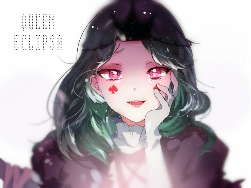 1girl, :d, bad_id, bad_pixiv_id, character_name, eclipsa_butterfly, facial_mark, female_focus