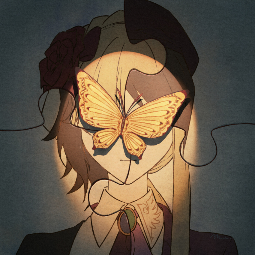 2boys, 2girls, aluce, ascot, bad_id, bad_pixiv_id, beatrice_(umineko), black_hair