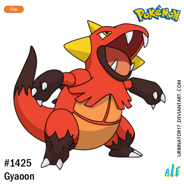 character_name, claws, fangs, full_body, gen_1_pokemon, horns, logo, monster, nintendo, no_humans, open_mouth, pokemon, pokemon_(creature), pokemon_red/green/blue/yellow, pokemon_rgby_beta, prototype_design, signature, solo, transparent_background, unnamed_dinosaur_(pokemon_rgby_beta), urbinator17, watermark, web_address, yellow_eyes