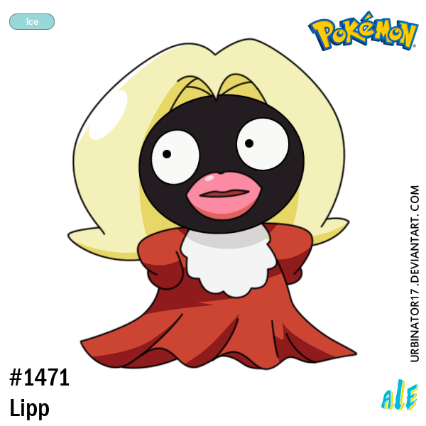 blonde_hair, character_name, creature, full_body, lip_(pokemon), lips, logo, looking_away