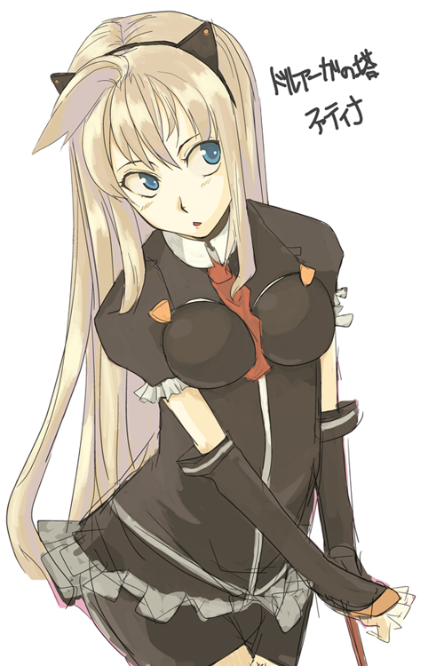 1girl, babylonian_castle_saga, bad_id, bad_pixiv_id, bandai_namco, bike_shorts, blonde_hair, blue_eyes