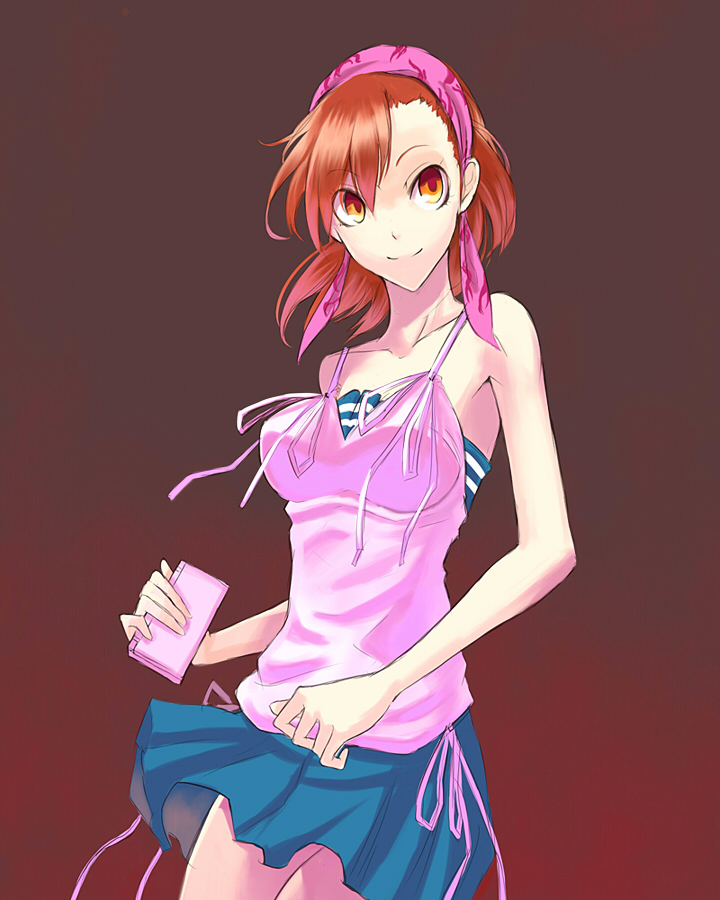 1girl, bad_id, bad_pixiv_id, bandana, camisole, devil_survivor_(series), devil_survivor_1, female_focus