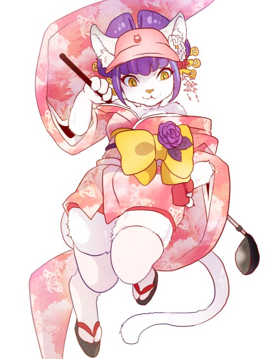 1girl, artist_request, brown_eyes, cat, darudayu_(myumon)_(show_by_rock!!), darudayu_(show_by_rock!!), female_focus, furry