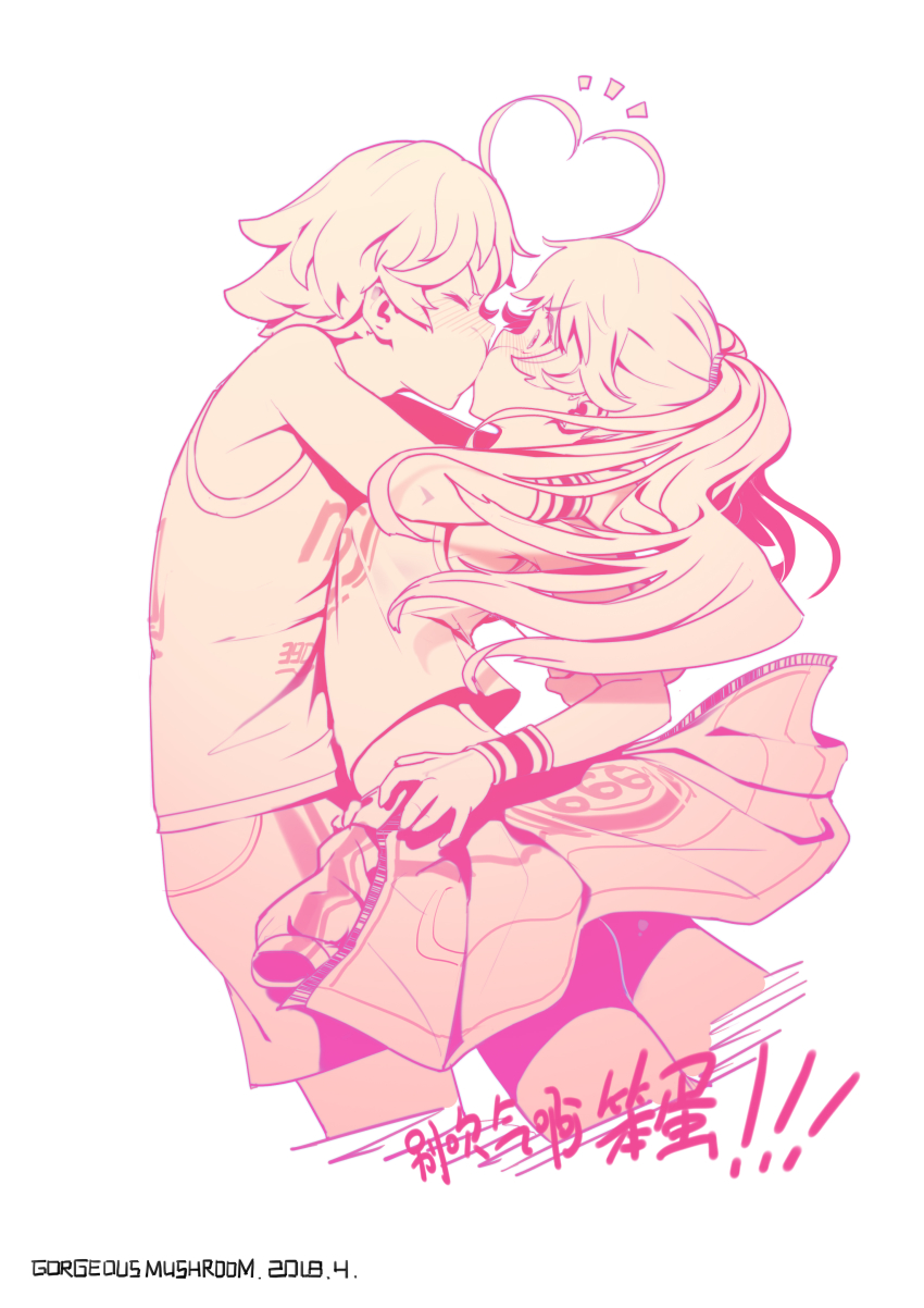 10s, 1boy, 1girl, absurdres, ahoge, darling_in_the_franxx, dated, from_side