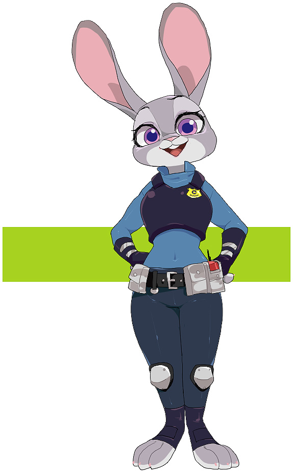 1girl, animal_ears, animal_hands, badge, belt, belt_pouch, black_pants, black_vest