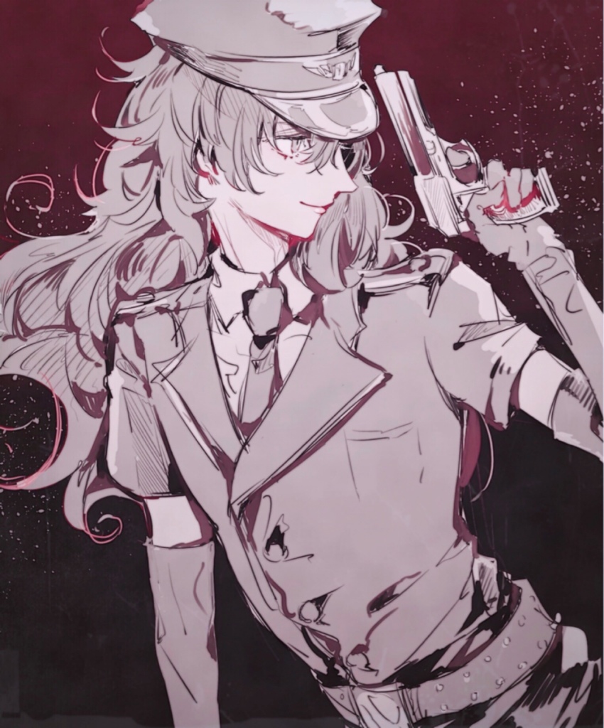 10s, 1boy, amamiya_ren, bad_id, bad_pixiv_id, belt, black_gloves, black_hair