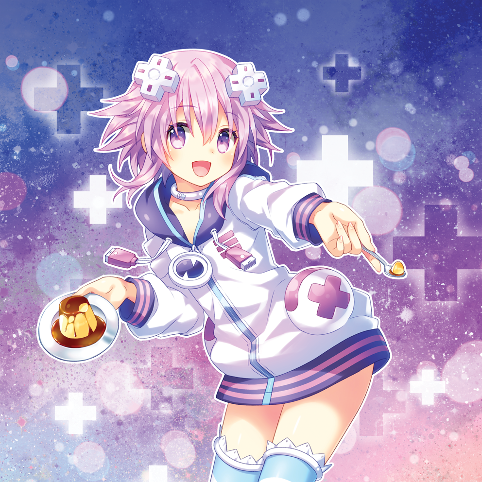 1girl, :d, choker, d-pad, d-pad_hair_ornament, female_focus, food, hair_between_eyes