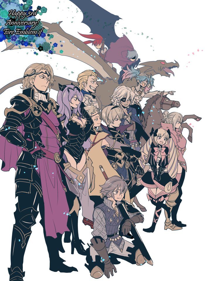 armor, arthur_(fire_emblem_fates), benny_(fire_emblem), beruka_(fire_emblem), blonde_hair, camilla_(fire_emblem), charlotte_(fire_emblem), dragon