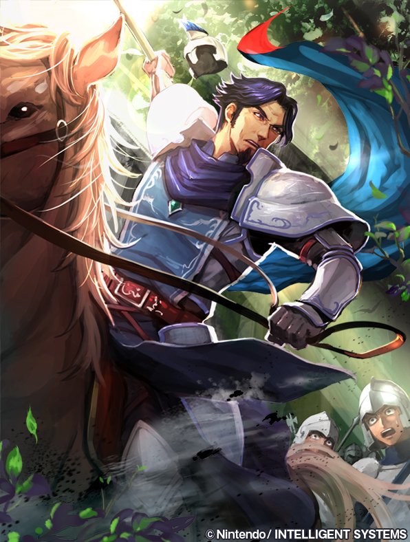 3boys, armored_boots, bad_id, bad_twitter_id, beard, belt, blue_hair, boots