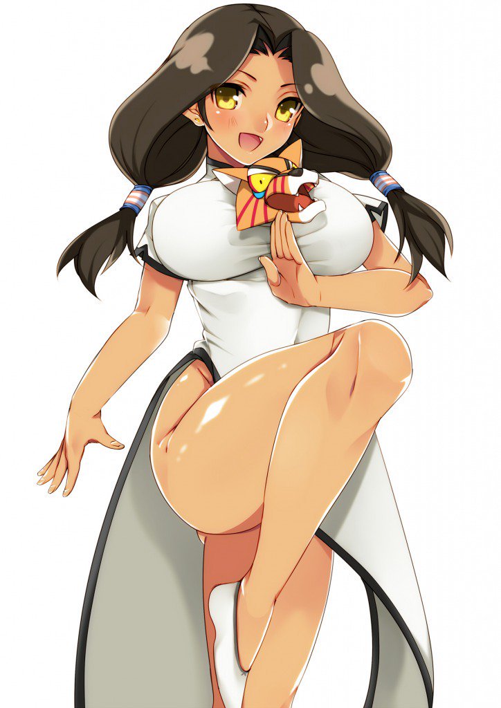 10s, 1girl, ass, bare_legs, black_hair, blush, breasts, china_dress