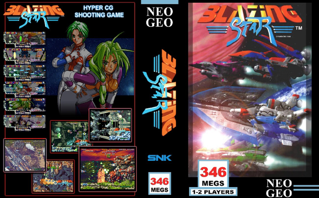 1990s_(style), 2girls, ancient_greek_clothes, aryustailm, blazing_star, bodysuit, breasts, cover, english_text, green_hair, hell-hound, large_breasts, leaning_forward, multiple_girls, neo_geo, peplos, pulstar, retro_artstyle, snk, spacecraft, tagme, text_focus, windina, yamazaki_kaoru_(snk), yamazaki_naomi