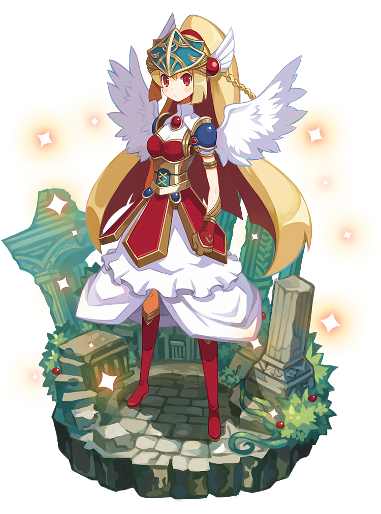 1girl, armor, armored_dress, blonde_hair, boots, closed_mouth, dress, expressionless