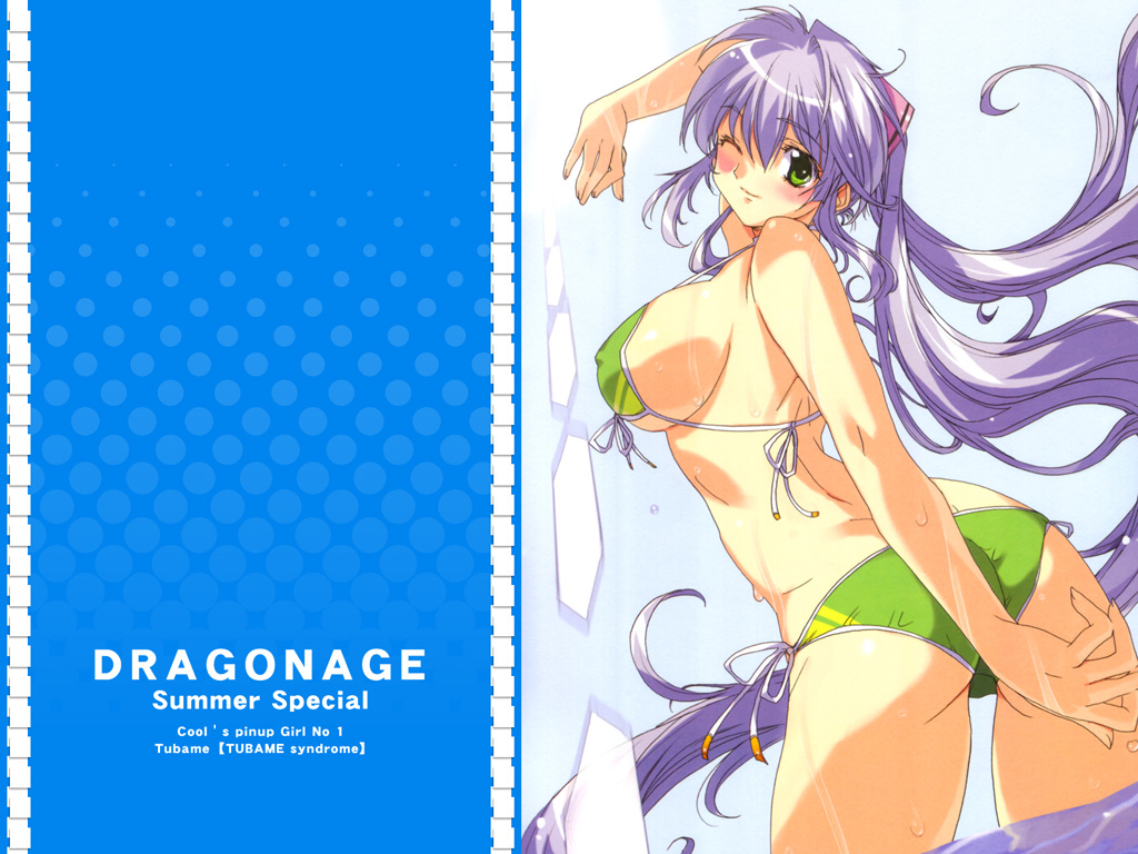 1girl, akane_kotetsu, arm_up, ass, back, bikini, blue_hair, blush