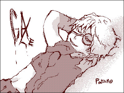 1boy, aliasing, character_name, dutch_angle, fangs, galerians, galerians:_ash, goggles