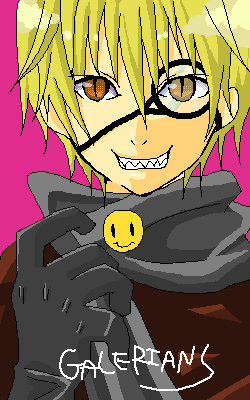 1boy, blonde_hair, brown_eyes, fangs, galerians, galerians:_ash, gloves, goggles