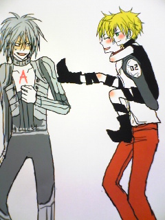 3boys, ash_(galerians), blonde_hair, cain, galerians, lowres, male_focus, multiple_boys