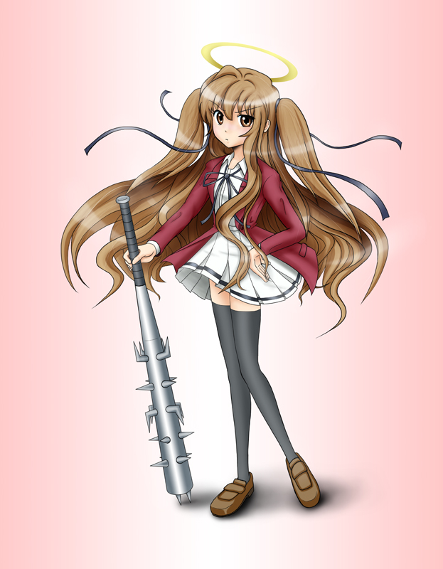 1girl, aisaka_taiga, bad_id, bad_pixiv_id, bokusatsu_tenshi_dokuro-chan, brown_eyes, brown_hair, club