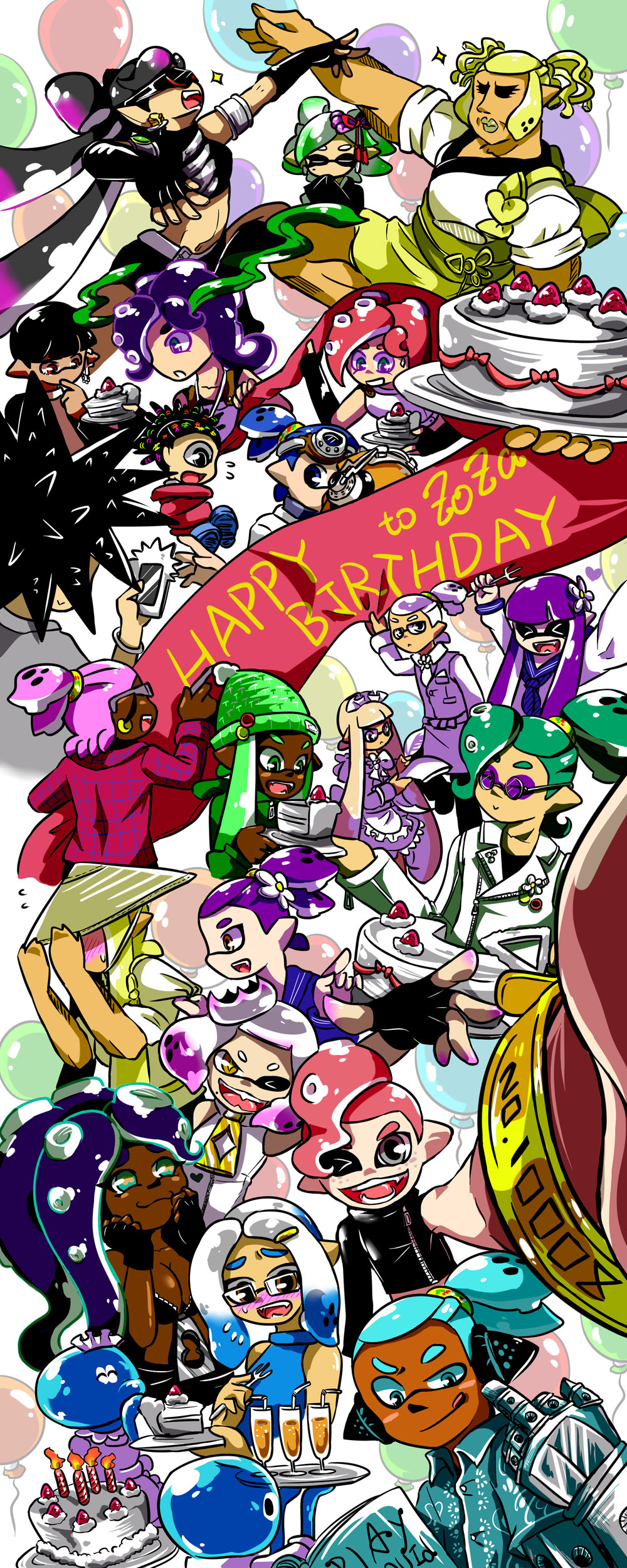 >_<, >_o, +_+, 6+girls, :3, :q, absurdres, ajirogasa