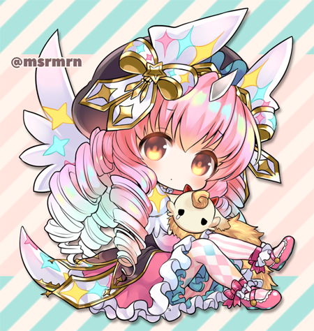 argyle_clothes, argyle_pantyhose, bad_id, bad_pixiv_id, beret, black_hat, blush, bow