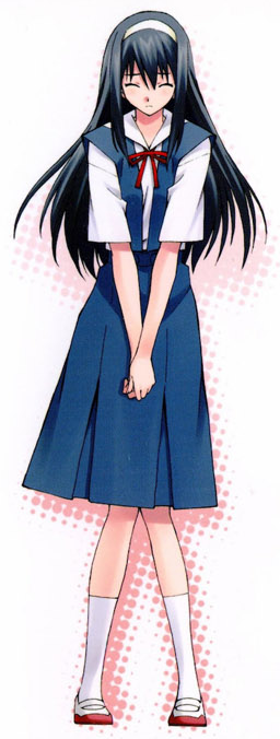 1boy, blush, closed_eyes, crossdressing, crossdressing_(mtf), embarrassed, full_body, hairband