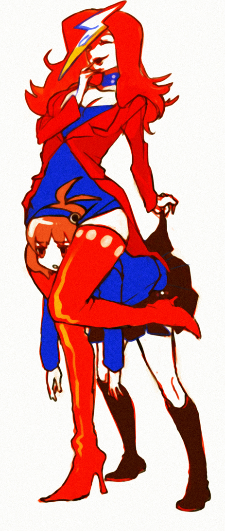 aikawa_jun, bad_id, bad_pixiv_id, boots, brown_hair, long_image, red_hair, ruto_(petatann)