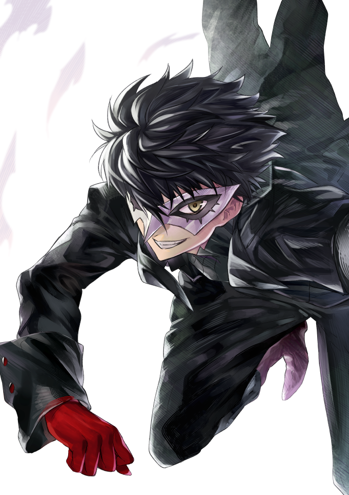10s, 1boy, amamiya_ren, bad_id, bad_pixiv_id, black_hair, gloves, jacket